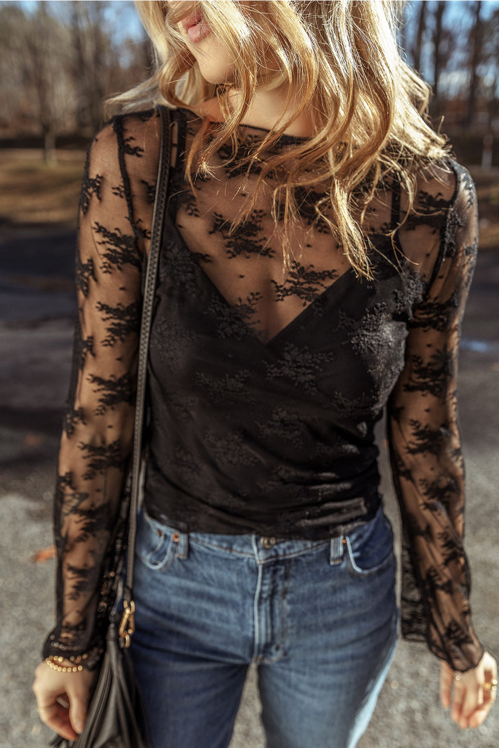 Apricot Mesh Crochet Patchwork Slim Fit Long Sleeve BlouseMaterial:90%Polyamide+10%Elastane

• Embrace the delicate elegance of apricot hues and intricate patchwork design with this slim-fit blouse.
• Crafted with attenti