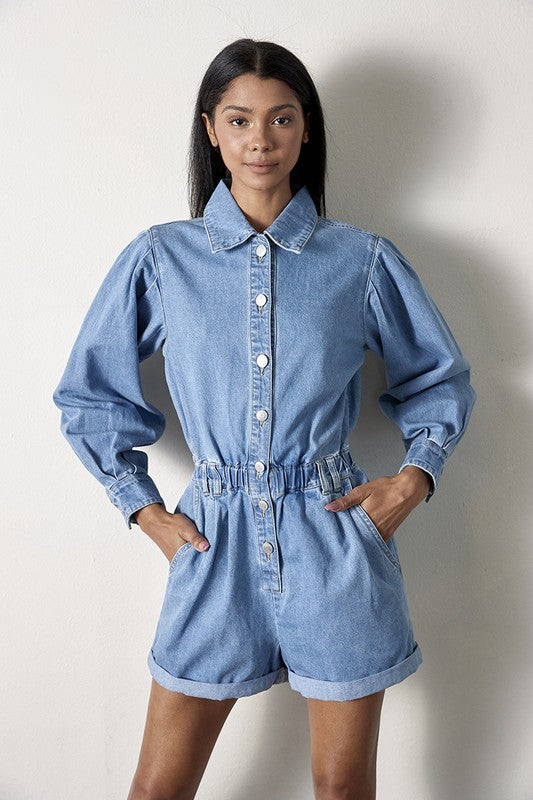 VINTAGE SHORT ROMPERVINTAGE SHORT ROMPER100% COTTON(SIZE S)WAIST - 26 1/2"HIP - 42"FRONT RISE - 13 1/2"LEG OPENING - 25 1/2"INSEAM - 2"*Model wear size S*MODELHEIGHT 5'10"WAIST 25"HIPS 