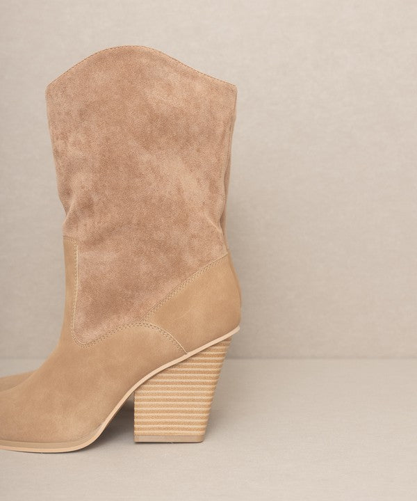 OASIS SOCIETY Marseille - Loose Fit Western BootsLoose fit western boots are a comfortable and stylish choice for those who appreciate a relaxed and rugged look. These boots are designed with a roomier fit and ofte