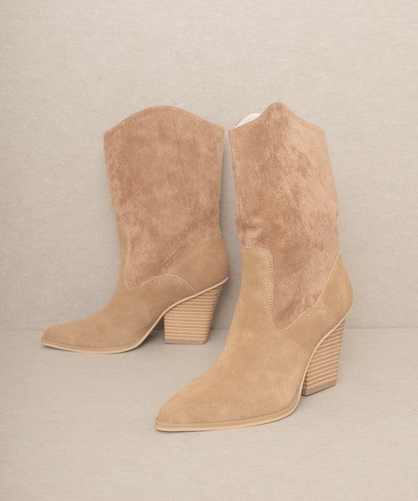 OASIS SOCIETY Marseille - Loose Fit Western BootsLoose fit western boots are a comfortable and stylish choice for those who appreciate a relaxed and rugged look. These boots are designed with a roomier fit and ofte