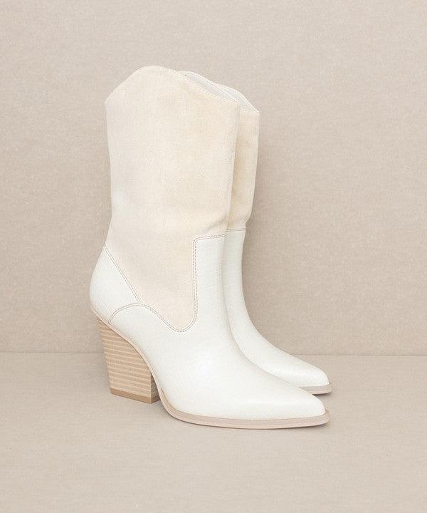 OASIS SOCIETY Marseille - Loose Fit Western BootsLoose fit western boots are a comfortable and stylish choice for those who appreciate a relaxed and rugged look. These boots are designed with a roomier fit and ofte