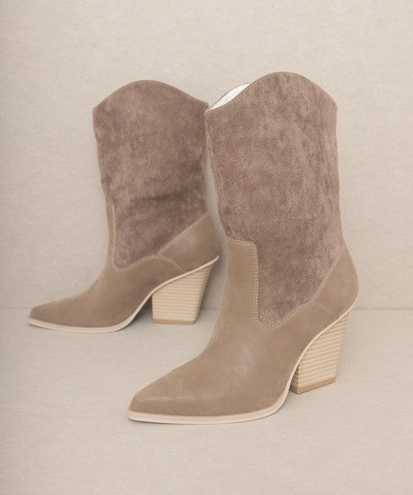 OASIS SOCIETY Marseille - Loose Fit Western BootsLoose fit western boots are a comfortable and stylish choice for those who appreciate a relaxed and rugged look. These boots are designed with a roomier fit and ofte