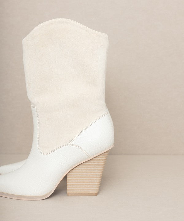 OASIS SOCIETY Marseille - Loose Fit Western BootsLoose fit western boots are a comfortable and stylish choice for those who appreciate a relaxed and rugged look. These boots are designed with a roomier fit and ofte
