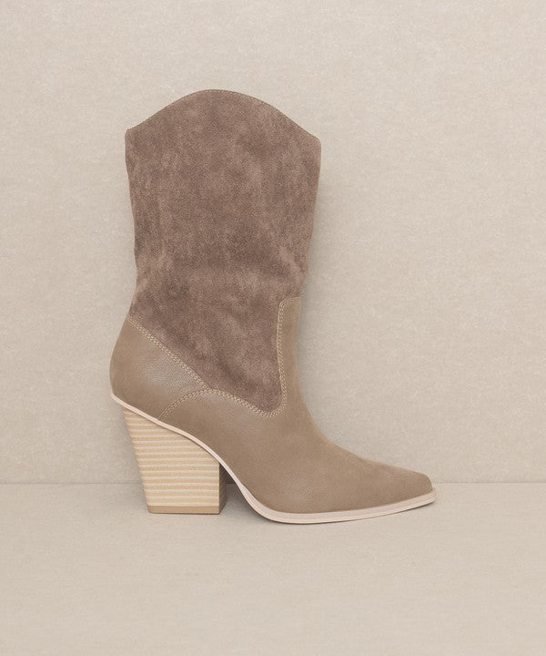 OASIS SOCIETY Marseille - Loose Fit Western BootsLoose fit western boots are a comfortable and stylish choice for those who appreciate a relaxed and rugged look. These boots are designed with a roomier fit and ofte