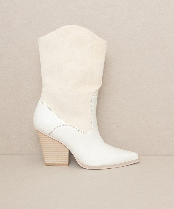 OASIS SOCIETY Marseille - Loose Fit Western BootsLoose fit western boots are a comfortable and stylish choice for those who appreciate a relaxed and rugged look. These boots are designed with a roomier fit and ofte