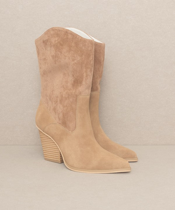 OASIS SOCIETY Marseille - Loose Fit Western BootsLoose fit western boots are a comfortable and stylish choice for those who appreciate a relaxed and rugged look. These boots are designed with a roomier fit and ofte