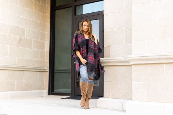 The Marlie One Size Shawl/PonchosIntroducing the one size shawl/poncho that will be the must-have accessory of this season! This beautiful, cheerful piece of apparel is crafted from super soft acryl
