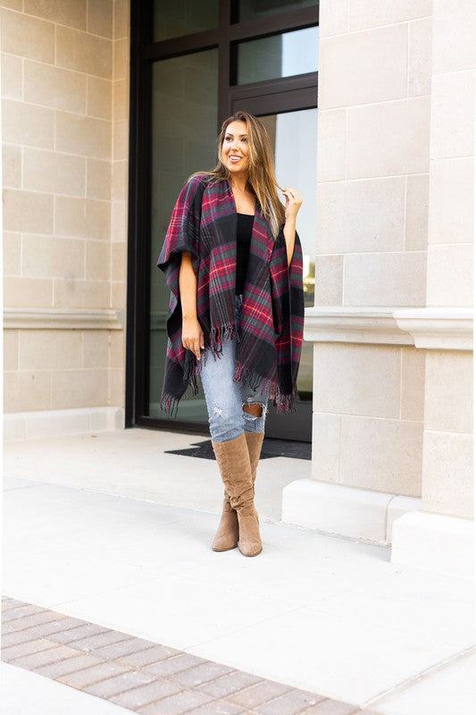 The Marlie One Size Shawl/PonchosIntroducing the one size shawl/poncho that will be the must-have accessory of this season! This beautiful, cheerful piece of apparel is crafted from super soft acryl