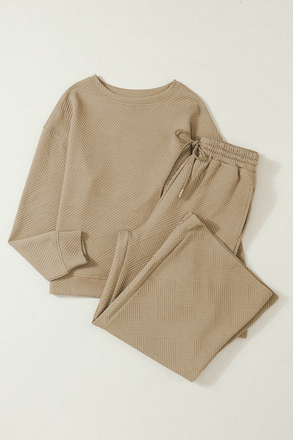 Red Dahlia Textured Loose Slouchy Long Sleeve Top and Pants SetMaterial:95%POLYESTER+5%ELASTANE



		Our Gray Textured Loose Slouchy Long Sleeve Top and Pants Set, a comfortable and stylish ensemble that is perfect for loungin