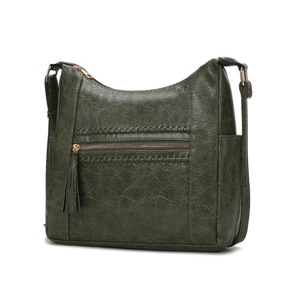 MKF Collection Marseille Shoulder Bag by Mia KMKF Collection Marseille Women's Shoulder Bag by Mia K-Versatile, Stylish, Elegant, Functional, Durable, and Eco-friendly.-Gold-tone hardware-Fabric lining-Zipper fa