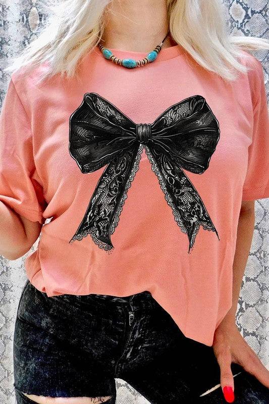 Halloween Gothic Coquette bow Graphic Tee