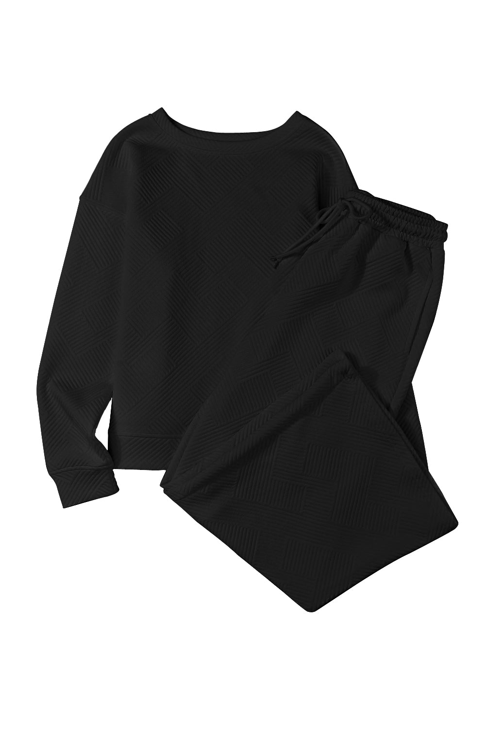 Red Dahlia Textured Loose Slouchy Long Sleeve Top and Pants SetMaterial:95%POLYESTER+5%ELASTANE



		Our Gray Textured Loose Slouchy Long Sleeve Top and Pants Set, a comfortable and stylish ensemble that is perfect for loungin