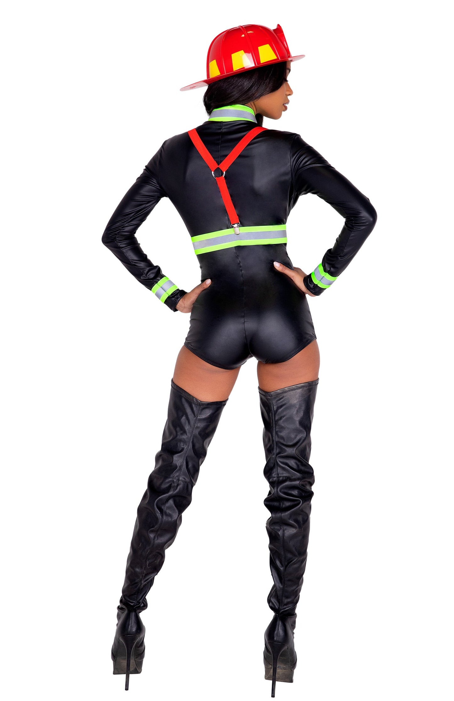 5020 - 3pc Hot Fire Woman3pc Hot Fire Woman
Includes Zip-Up Romper, Harness, &amp; Hat