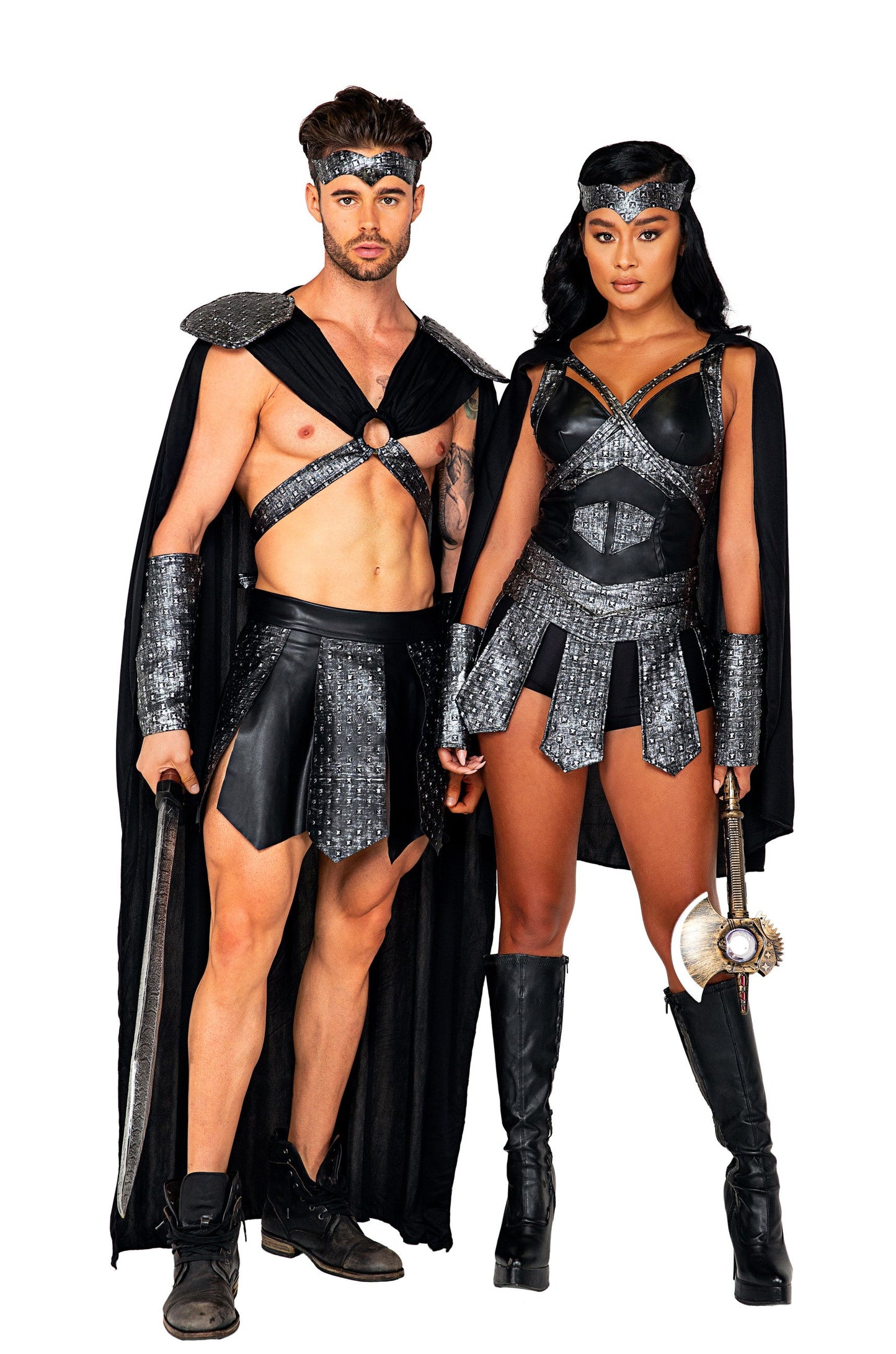 5087 - 4pc Valiant GladiatorIncludes: Harness with Cape, Gauntlets, Skirt and Headpiece