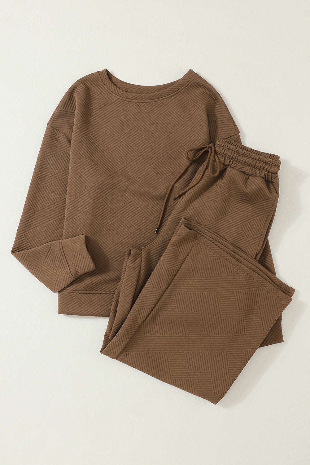 Red Dahlia Textured Loose Slouchy Long Sleeve Top and Pants SetMaterial:95%POLYESTER+5%ELASTANE



		Our Gray Textured Loose Slouchy Long Sleeve Top and Pants Set, a comfortable and stylish ensemble that is perfect for loungin