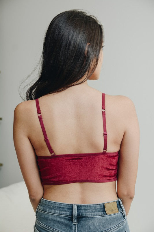 Velvet and Lace Half CamiVelvet and Lace Half CamiCare Label Tag Stitched on Inner SeamImmediate ShippingCup FitS: 32B 32C 34A 34BM: 32D 34C 36A 36BL: 32DD 34D 36C 38A 38BModel MeasurementsH