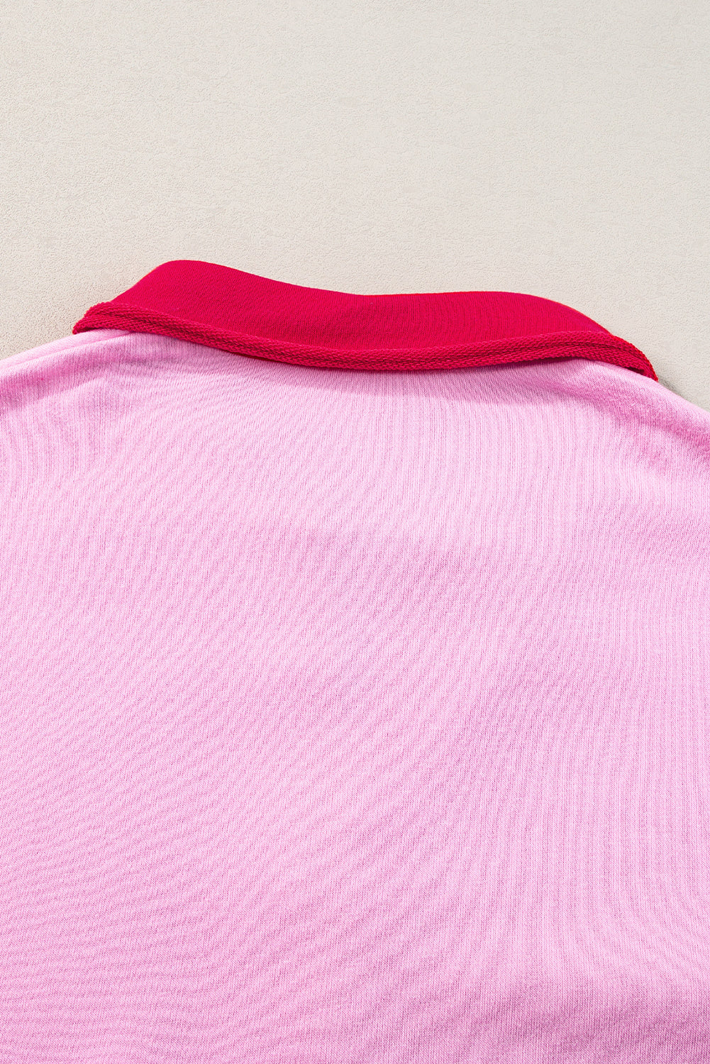 Pink Stripe Colorblock Sleeve Collared Mini DressMaterial:65%Polyester+35%Cotton

• The combination of pink and stripes adds a fun and trendy touch to your outfit.
• Embrace the relaxed vibes with the drop sleeve
