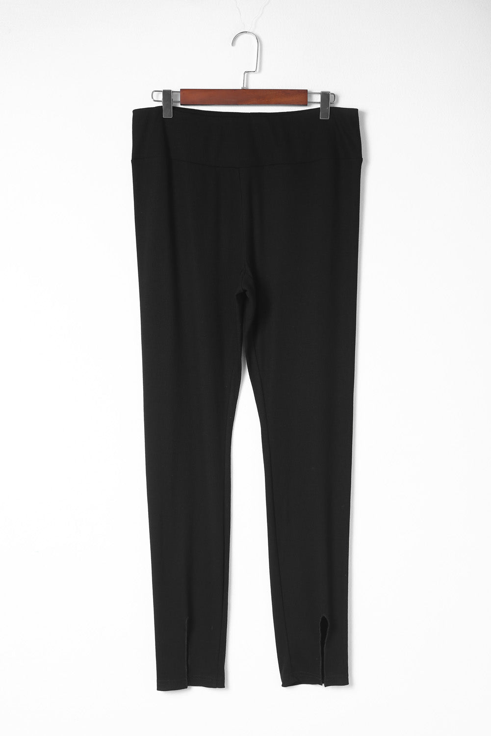 Black Casual Slit Rib Knit High Waisted LeggingsMaterial:65%Polyester+30%Viscose+5%Elastane



		Every tall girl needs a go-to pair of tall leggings to pair with every casual outfit
	
	
		Crafted with cozy ri