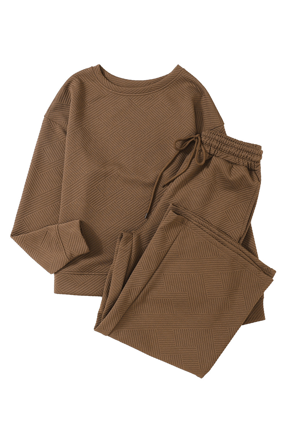 Red Dahlia Textured Loose Slouchy Long Sleeve Top and Pants SetMaterial:95%POLYESTER+5%ELASTANE



		Our Gray Textured Loose Slouchy Long Sleeve Top and Pants Set, a comfortable and stylish ensemble that is perfect for loungin