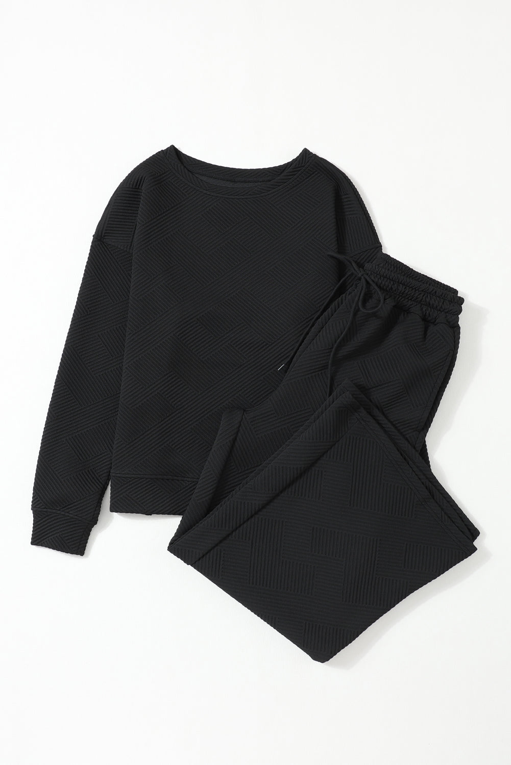 Red Dahlia Textured Loose Slouchy Long Sleeve Top and Pants SetMaterial:95%POLYESTER+5%ELASTANE



		Our Gray Textured Loose Slouchy Long Sleeve Top and Pants Set, a comfortable and stylish ensemble that is perfect for loungin