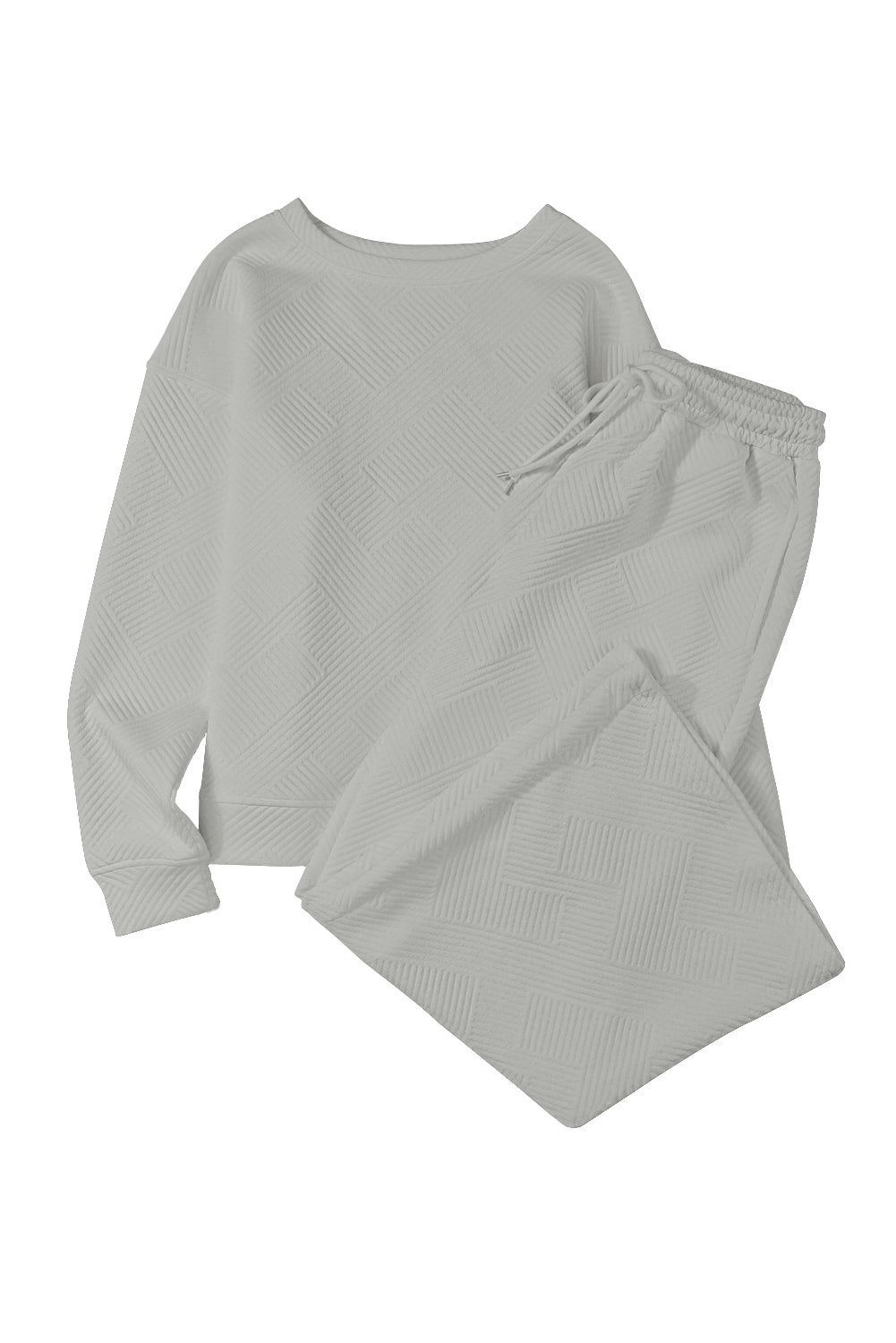 Red Dahlia Textured Loose Slouchy Long Sleeve Top and Pants SetMaterial:95%POLYESTER+5%ELASTANE



		Our Gray Textured Loose Slouchy Long Sleeve Top and Pants Set, a comfortable and stylish ensemble that is perfect for loungin
