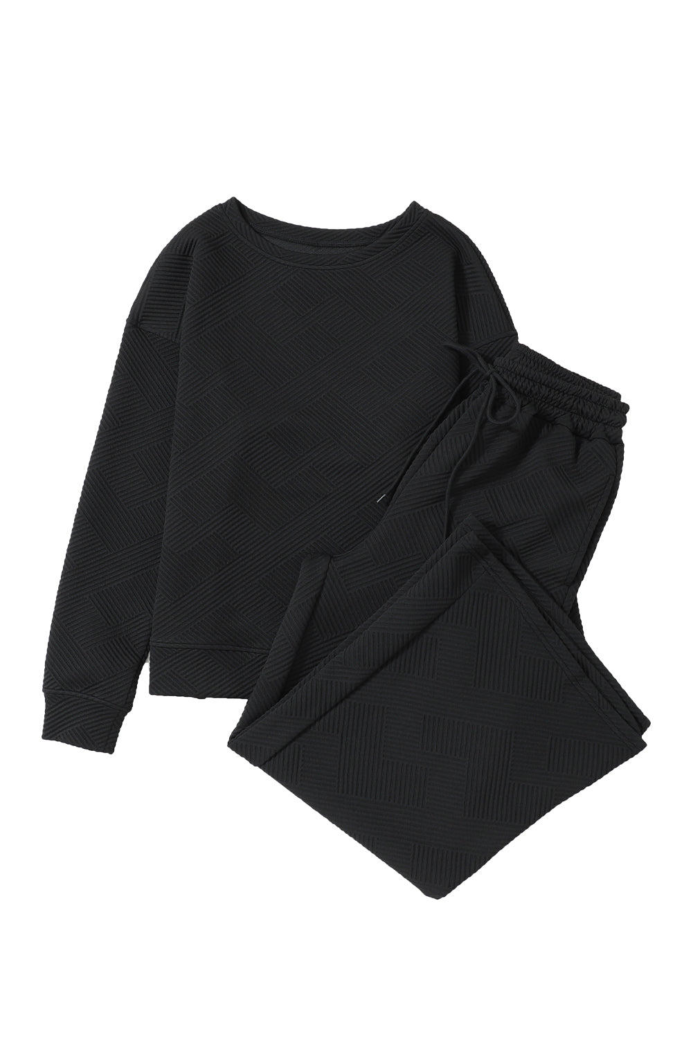 Red Dahlia Textured Loose Slouchy Long Sleeve Top and Pants SetMaterial:95%POLYESTER+5%ELASTANE



		Our Gray Textured Loose Slouchy Long Sleeve Top and Pants Set, a comfortable and stylish ensemble that is perfect for loungin