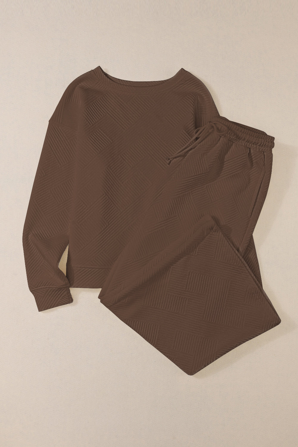 Red Dahlia Textured Loose Slouchy Long Sleeve Top and Pants SetMaterial:95%POLYESTER+5%ELASTANE



		Our Gray Textured Loose Slouchy Long Sleeve Top and Pants Set, a comfortable and stylish ensemble that is perfect for loungin