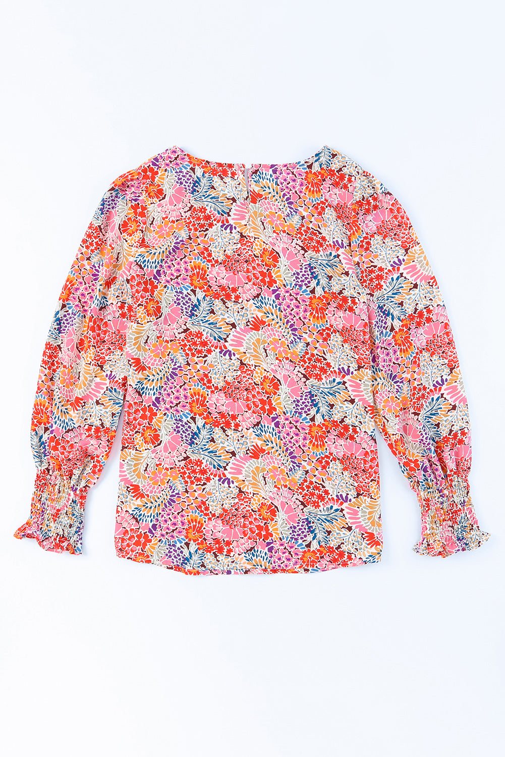 Multicolor Floral Print Smocked Cuffs Long Sleeve BlouseMaterial:100%Polyester


	

			The Floral Print Smocked Cuffs Long Sleeve Blouse is a feminine and elegant addition to any wardrobe. Its delicate floral print and