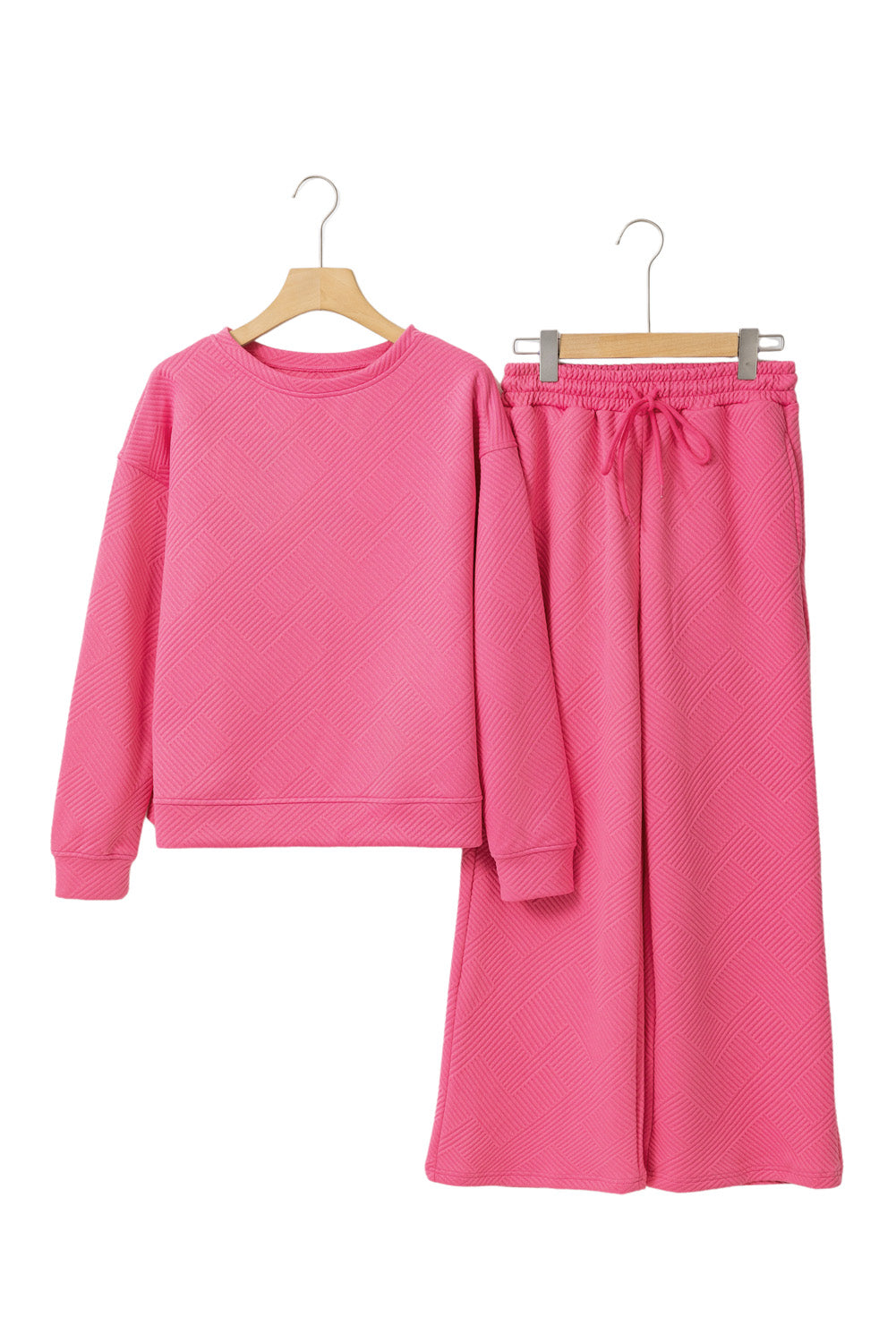 Red Dahlia Textured Loose Slouchy Long Sleeve Top and Pants SetMaterial:95%POLYESTER+5%ELASTANE



		Our Gray Textured Loose Slouchy Long Sleeve Top and Pants Set, a comfortable and stylish ensemble that is perfect for loungin