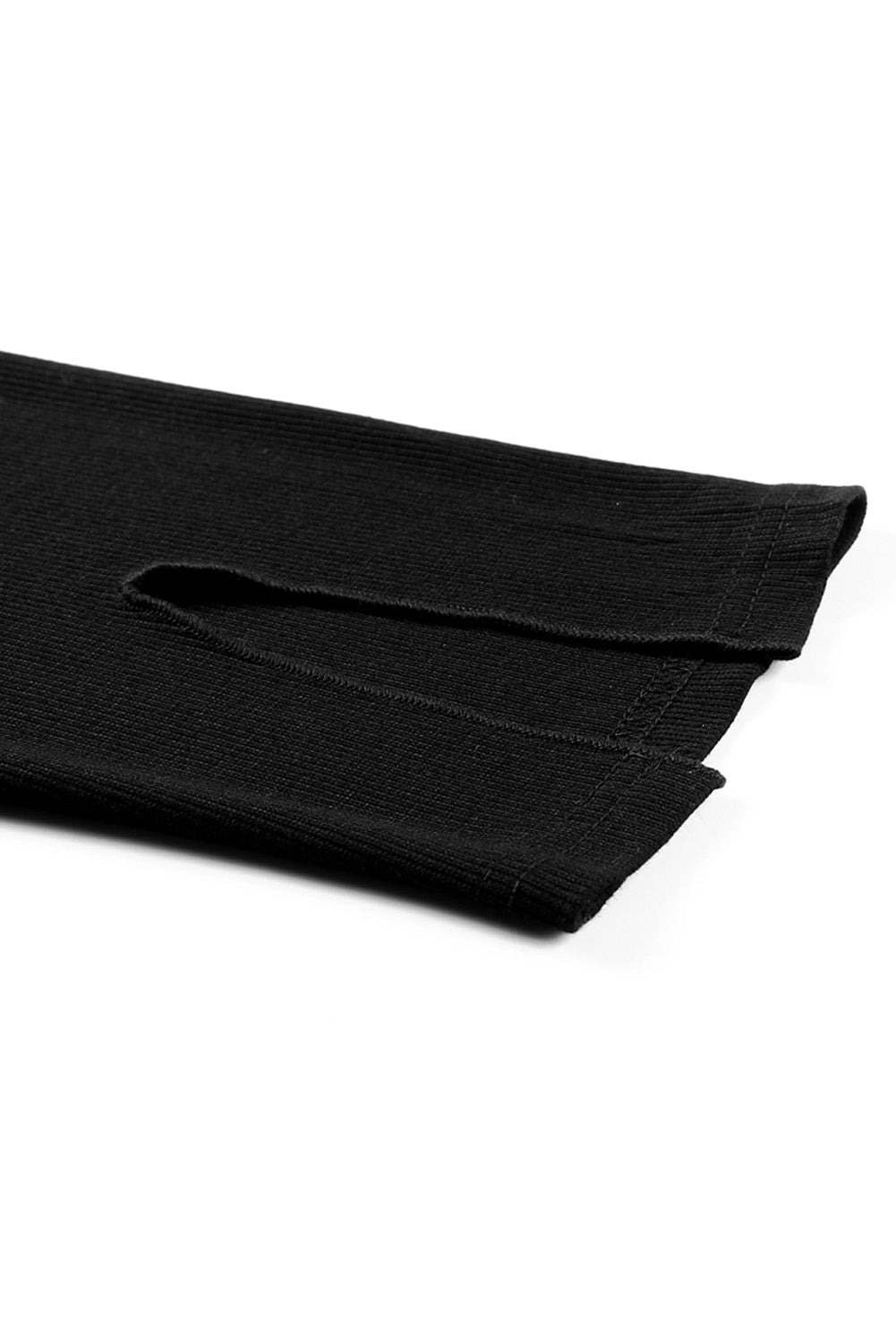 Black Casual Slit Rib Knit High Waisted LeggingsMaterial:65%Polyester+30%Viscose+5%Elastane



		Every tall girl needs a go-to pair of tall leggings to pair with every casual outfit
	
	
		Crafted with cozy ri