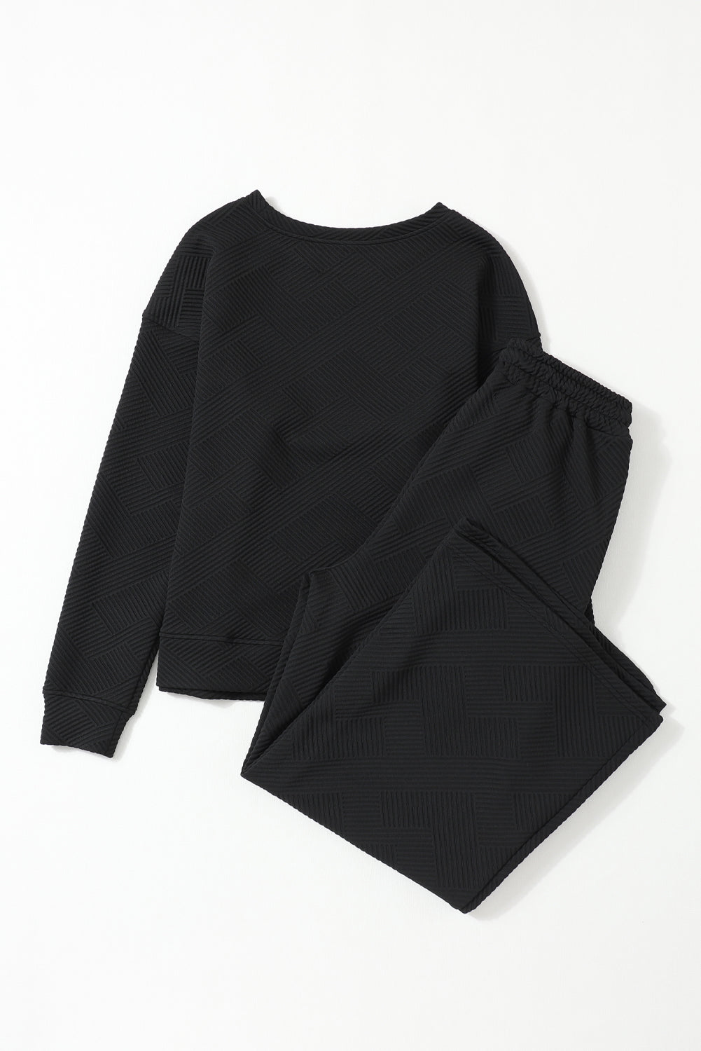 Red Dahlia Textured Loose Slouchy Long Sleeve Top and Pants SetMaterial:95%POLYESTER+5%ELASTANE



		Our Gray Textured Loose Slouchy Long Sleeve Top and Pants Set, a comfortable and stylish ensemble that is perfect for loungin