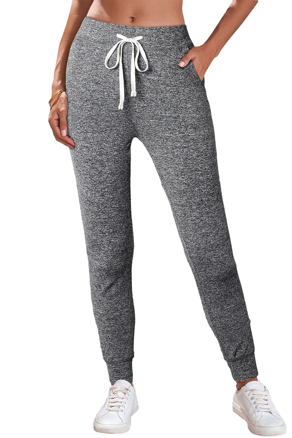 Black Casual Drawstring Drop Waist Pocketed JoggersMaterial:90%Polyester+10%Elastane



		Black can easily be paired with different tops and shoes, making it a go-to option for various outfits.
	
	
		The drawstr