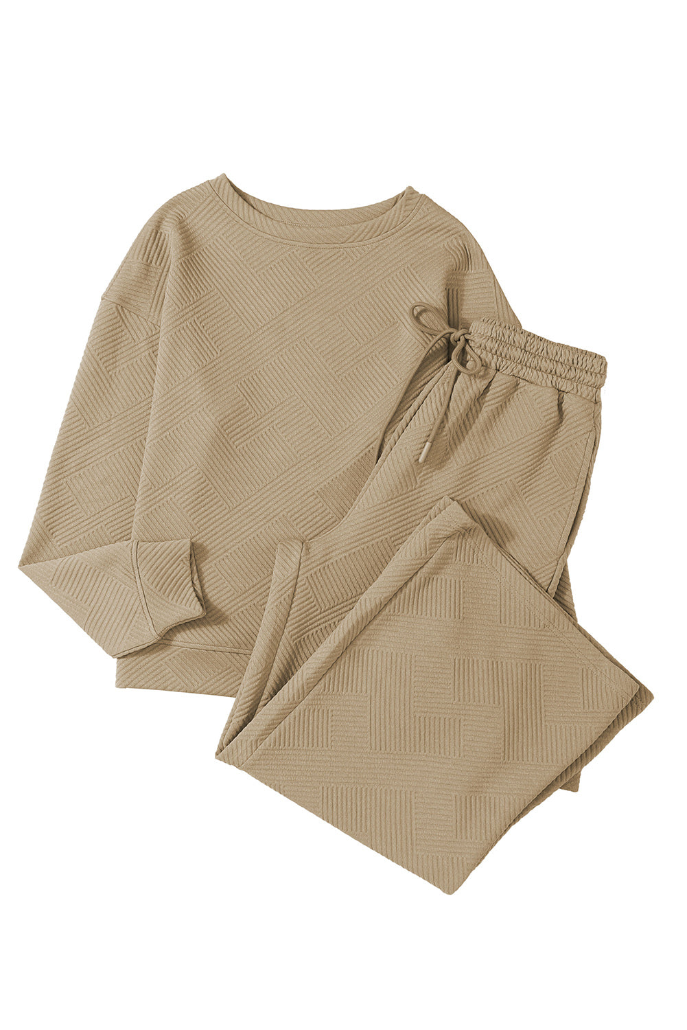 Red Dahlia Textured Loose Slouchy Long Sleeve Top and Pants SetMaterial:95%POLYESTER+5%ELASTANE



		Our Gray Textured Loose Slouchy Long Sleeve Top and Pants Set, a comfortable and stylish ensemble that is perfect for loungin