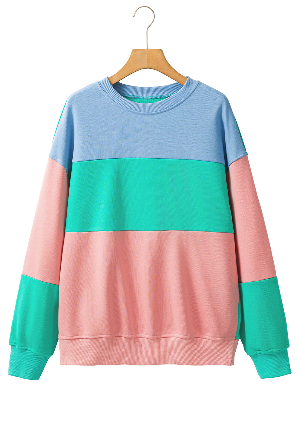 Bright Pink Colorblock Patchwork Drop Shoulder SweatshirtMaterial:70%Polyester+30%Cotton

• Embrace a blend of casual charm and trendy style with our sweatshirt, perfect for a relaxed yet fashionable look. 
• Crafted wit