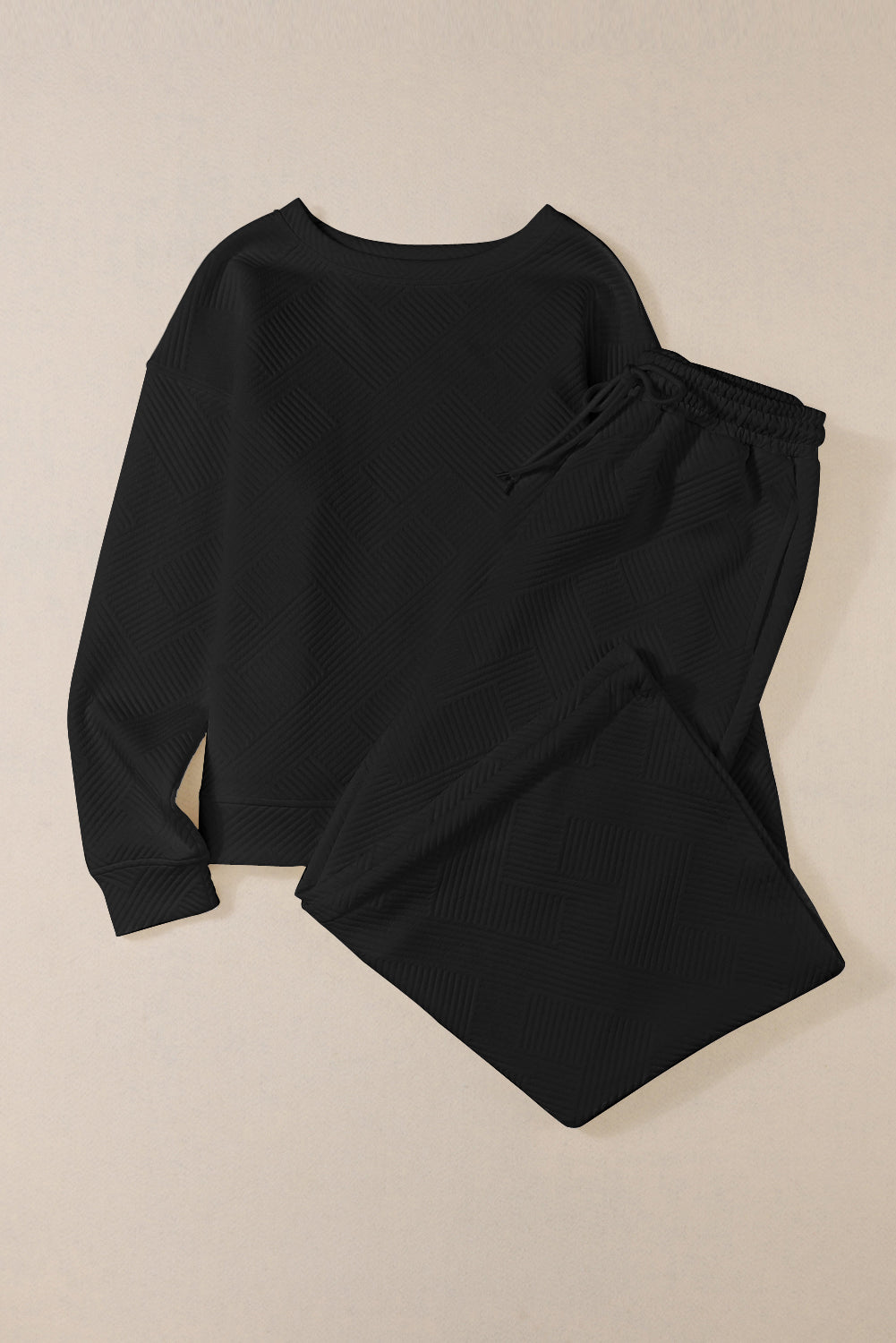 Red Dahlia Textured Loose Slouchy Long Sleeve Top and Pants SetMaterial:95%POLYESTER+5%ELASTANE



		Our Gray Textured Loose Slouchy Long Sleeve Top and Pants Set, a comfortable and stylish ensemble that is perfect for loungin